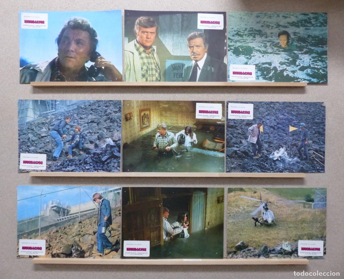 Cine: INUNDACION, RICHARD BASEHART, CAMERON MITCHELL - SET 9 FOTOCROMOS