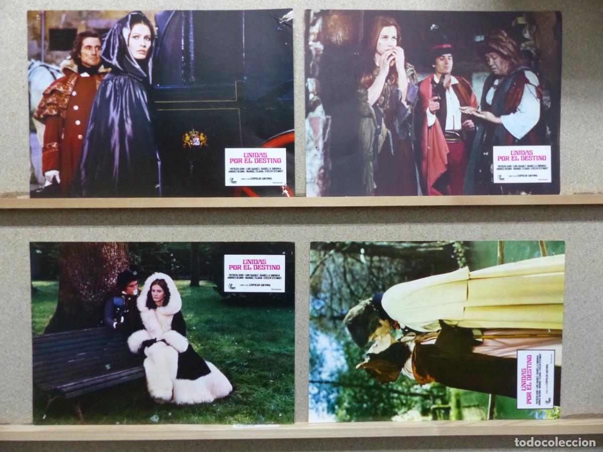 Cine: UNIDAS POR EL DESTINO, PATRIZIA GORI, LUIS SUAREZ - SET 4 FOTOCROMOS