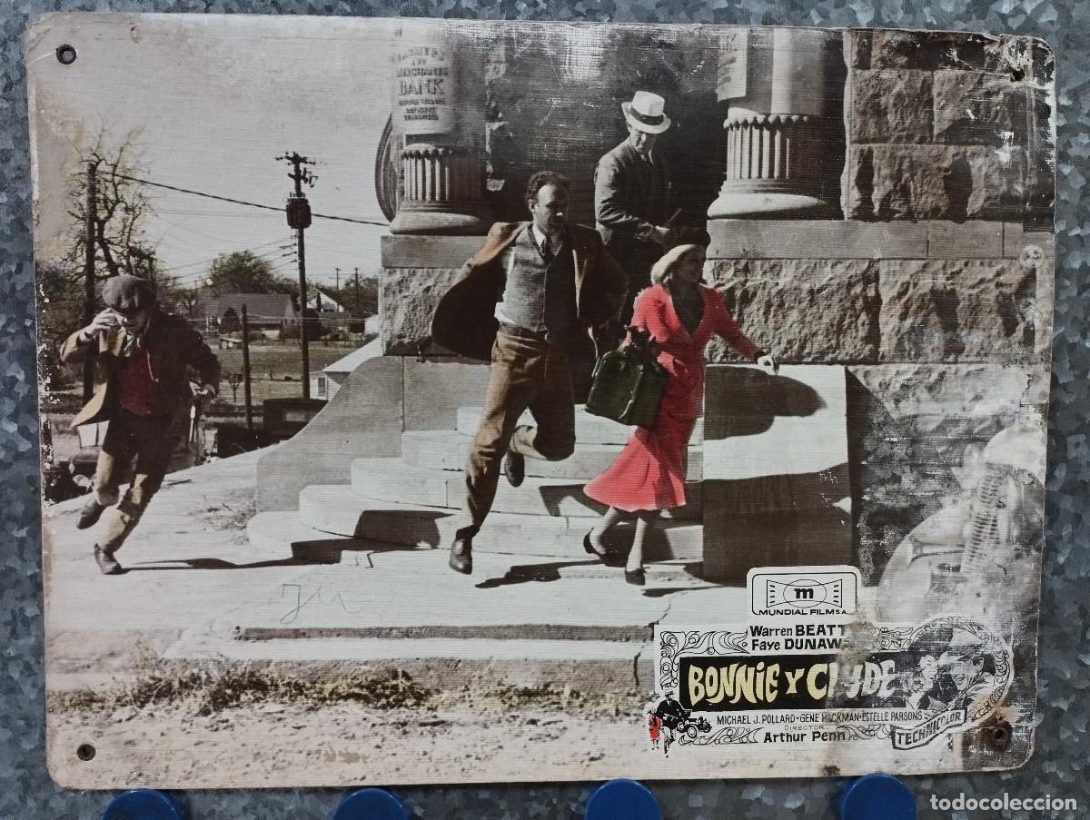 Cin&eacute;ma: BONNIE Y CLYDE. FAYE DUNAWAY WARREN BEATTY. FOTOCROMO de CARTON ORIGINAL ESTRENO 49 x 39
