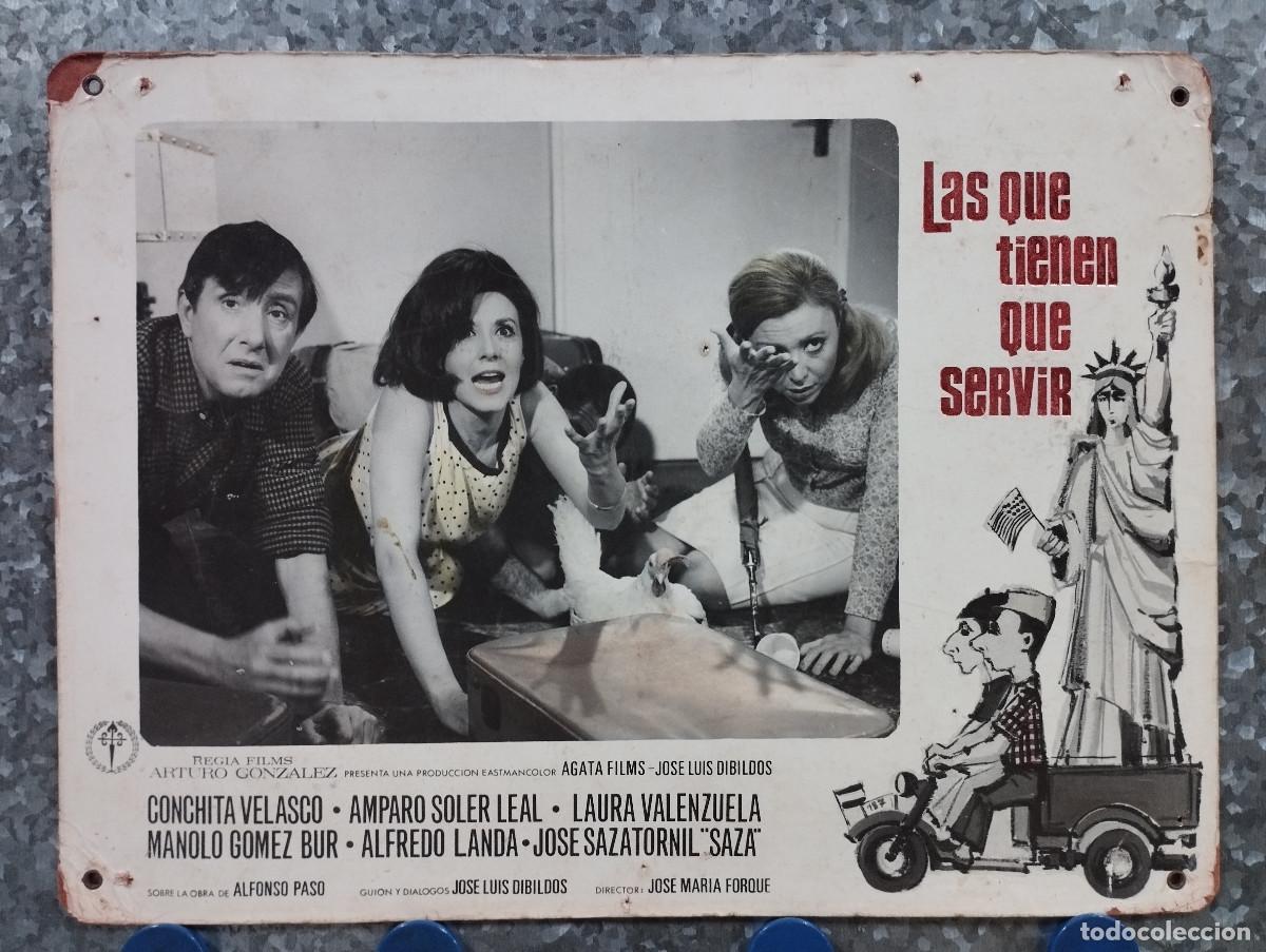 Cine: LAS QUE TIENEN QUE SERVIR. CONCHA VELASCO AMPARO SOLER LEAL FOTOCROMO DE CARTON AL DORSO ANA COULDER