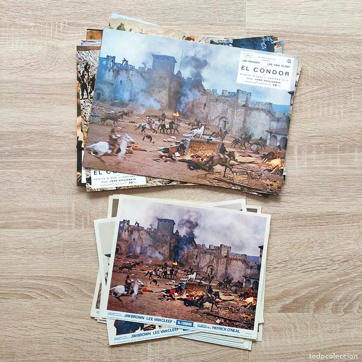Cine: EL CONDOR FOTOCROMOS (DOS SETS ORIGINALES COMPLETOS DE ESPA&Ntilde;A Y FRANCIA 1971) LOBBY CARDS