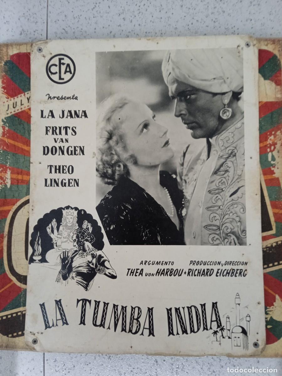 Cine: Fotocromo Carton La tumba india