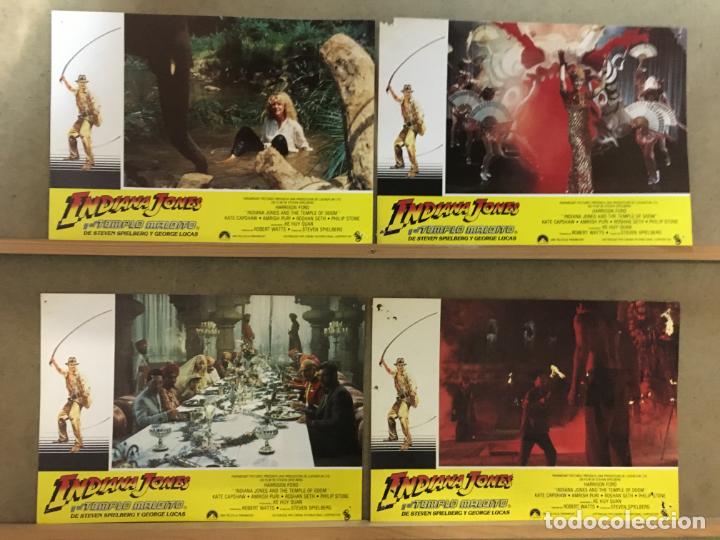 Cine: ABY13 INDIANA JONES Y EL TEMPLO MALDITO FORD SPIELBERG 4 FOTOCROMOS ORIGINALES ESTRENO