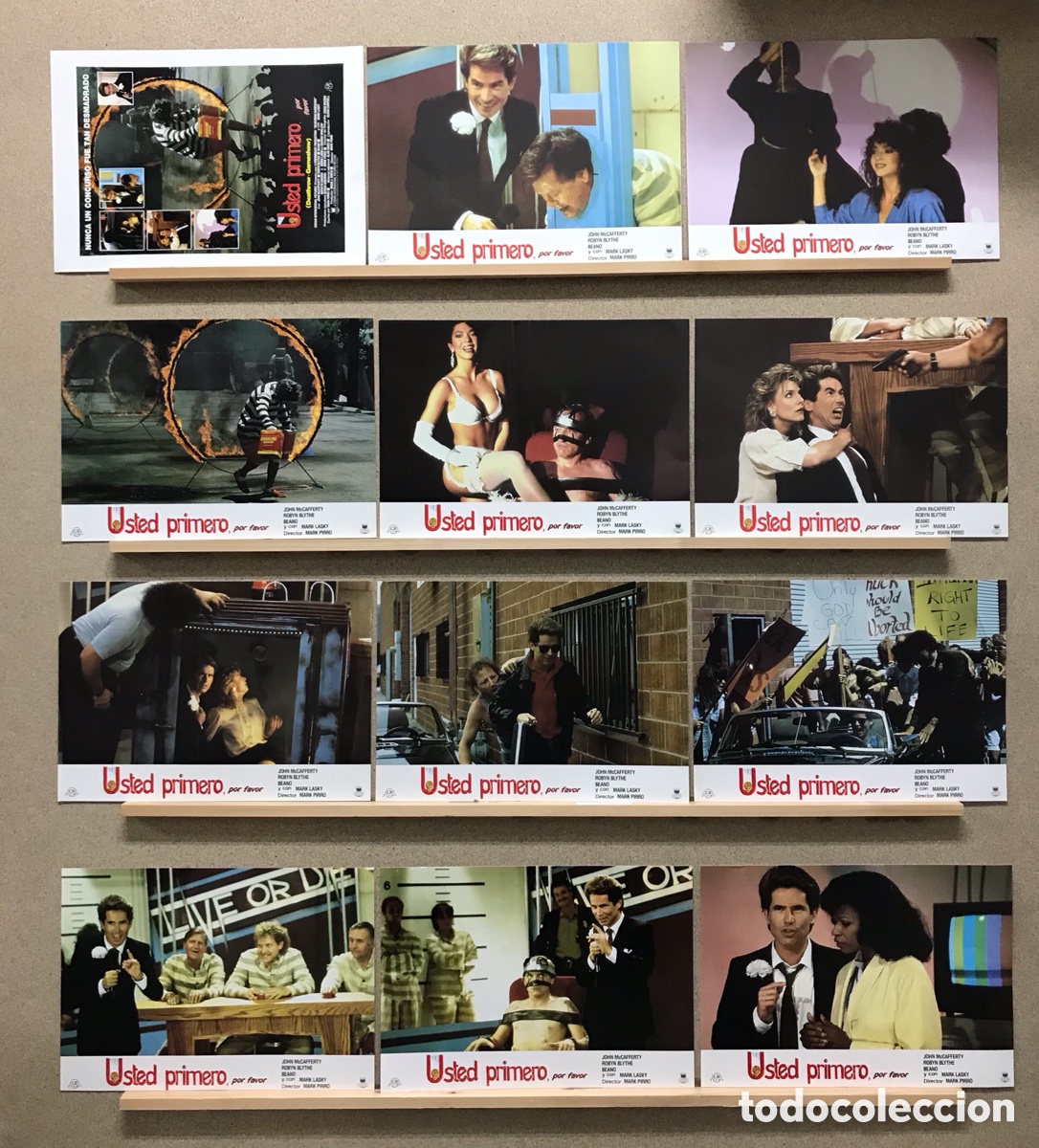 Cine: USTED PRIMERO, JOHN McCAFFERTY - SET COMPLETO 12 FOTOCROMOS - A&Ntilde;O 1987
