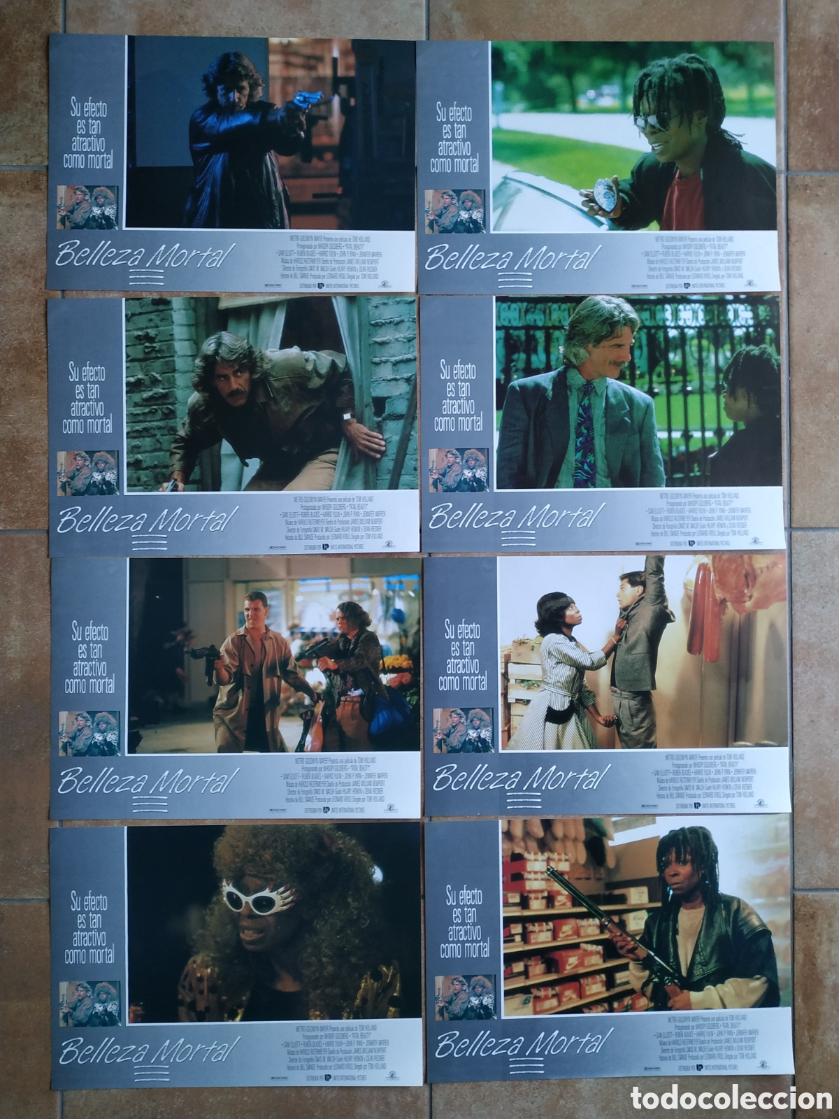 Kino: BELLEZA MORTAL - WHOPPI GOLDBERG - 8 FOTOCROMOS + POSTER - F100