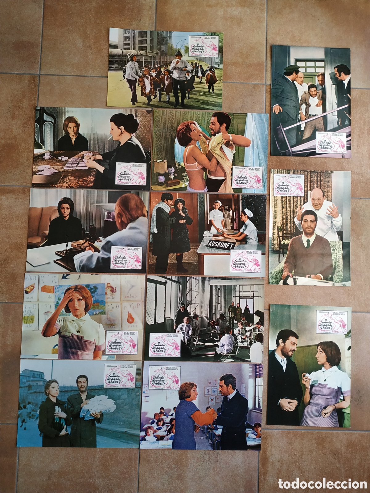 Kino: Y CUANDO LLEGARA ANDRES ? - NINO MANFREDI CON MARIANGELA MELATO - 12 FOTOCROMOS - F115