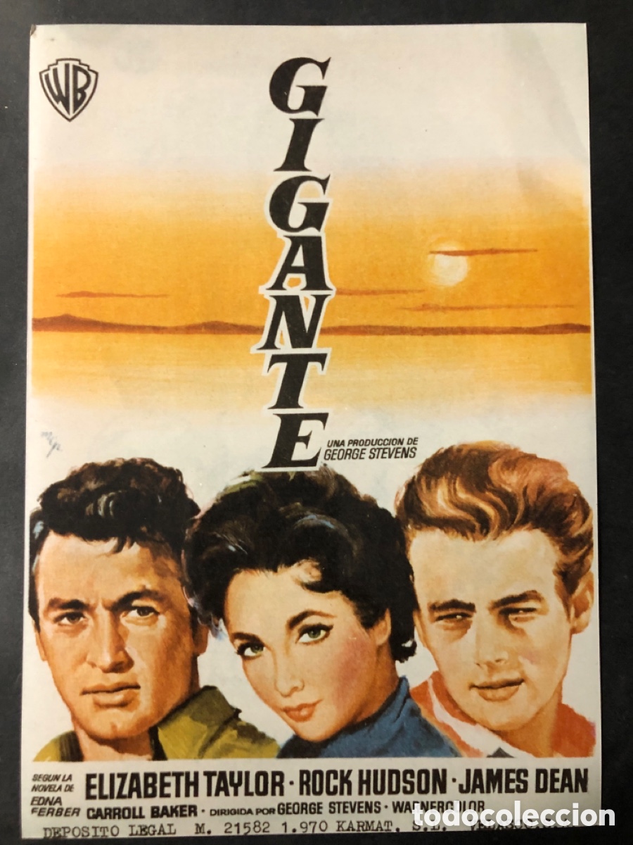 Cine: Foto 15x21 cm cartel gigante elizabeth Taylor james dean