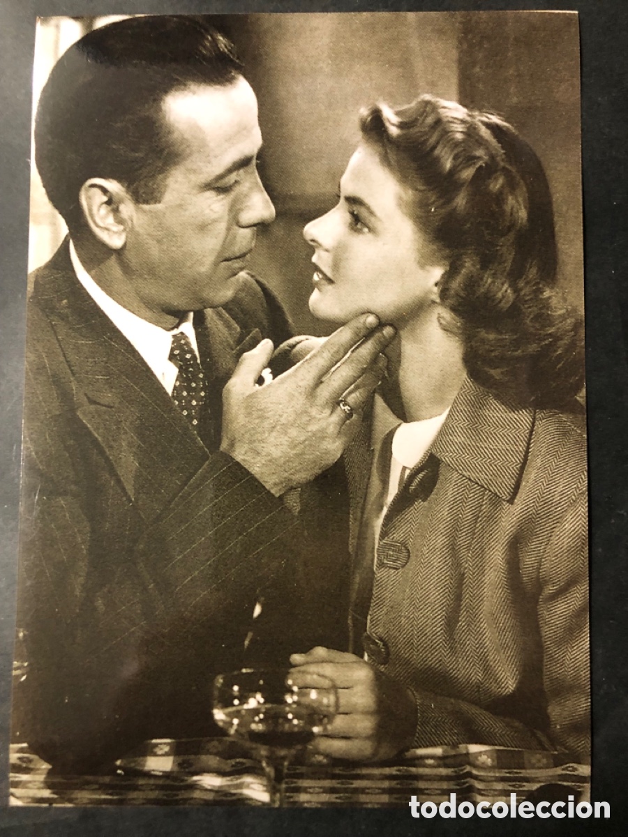 Cine: Foto 15x21 cm ingrid bergman y humphrey Bogart casablanca