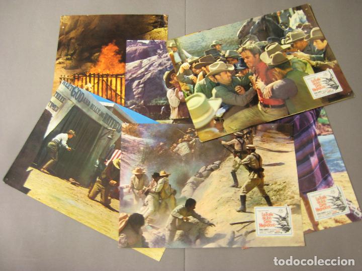 Cine: 7 FOTOCROMOS ORIGINALES DE LA PEL&Iacute;CULA LA FURIA DE LOS SIETE MAGN&Iacute;FICOS. GEORGE KENNEDY