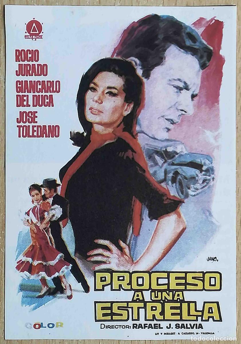 Cine: Proceso a una estrella. Rafael J. Salvia, 1966 (Roc&iacute;o Jurado) Programa de mano revista Pantalla3