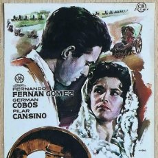Cine: SOLEDAD 1959 (GERMÁN COBOS, PILAR CANSINO, FERNANDO FERNÁN GÓMEZ) PROGRAMA DE MANO REVISTA PANTALLA3