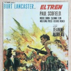 Cine: EL TREN. JOHN FRANKENHEIMER, 1964 (BURT LANCASTER, PAUL SCOFIELD) PROGRAMA DE MANO REVISTA PANTALLA3