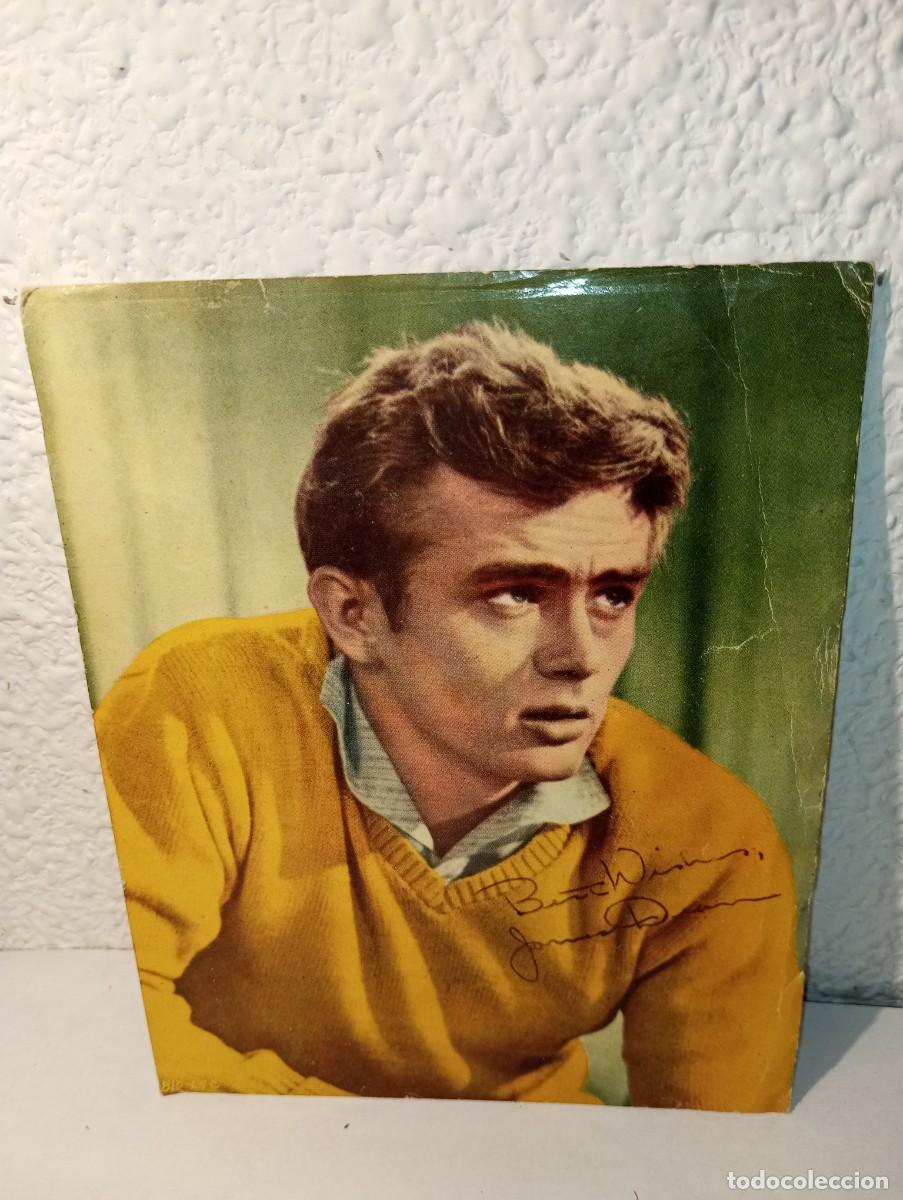 Cine: ANTIGUA POSTAL AUTOGRAFO SERIGRAFIADO ACTOR JAMES DEAN ULTIMOS DIAS DEL EDEN ED. FERMA A&Ntilde;OS 60