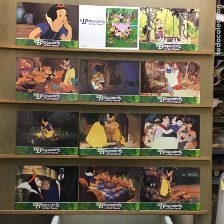 Cine: ACI10 BLANCANIEVES Y LOS SIETE ENANITOS WALT DISNEY SET COMPLETO 12 FOTOCROMOS ORIGINAL ESPA&Ntilde;OL