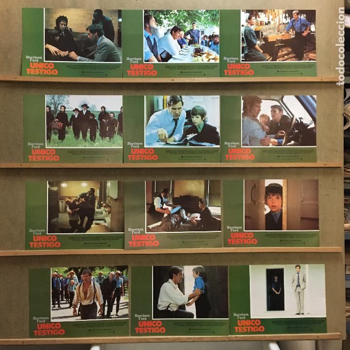 Cine: FV01D UNICO TESTIGO HARRISON FORD SET COMPLETO DE 12 FOTOCROMOS ORIGINAL DEL ESTRENO