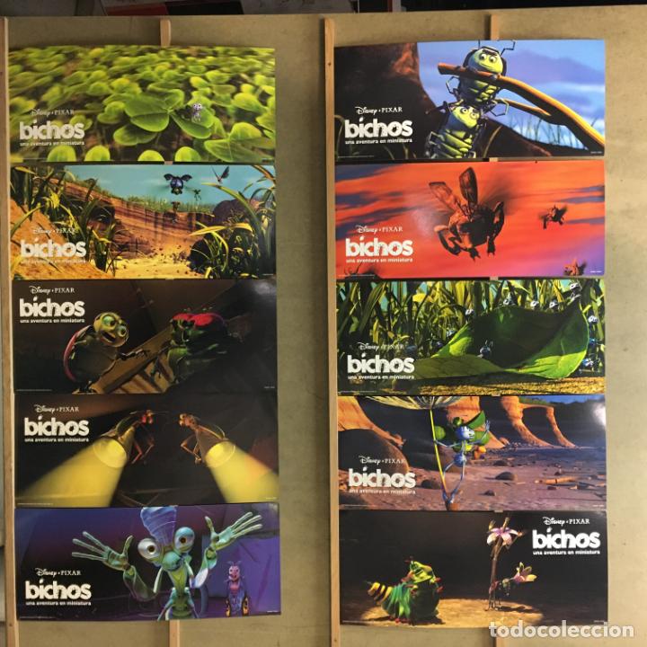 Cine: GK01D BICHOS WALT DISNEY PIXAR SET COMPLETO DE 10 FOTOCROMOS ORIGINAL ESTRENO