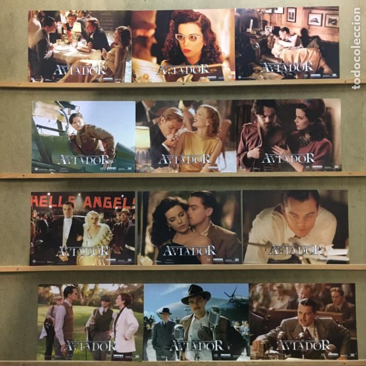 Cin&eacute;ma: GL31D EL AVIADOR SCORSESE DICAPRIO SET COMPLETO 12 FOTOCROMOS ORIGINAL ESTRENO