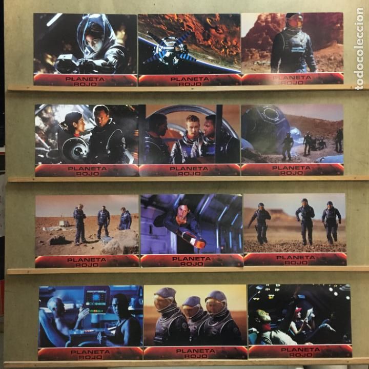 Cinema: GL70D PLANETA ROJO VAL KILMER SCIFI SET COMPLETO 12 FOTOCROMOS ORIGINAL ESTRENO