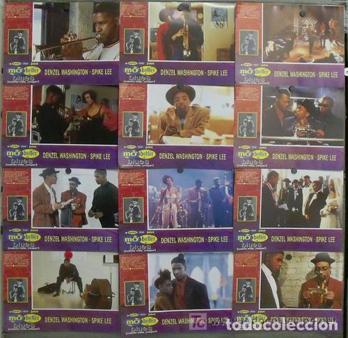 Cinema: SCDO 1070 MO BETTER BLUES SPIKE LEE DENZEL WASHINGTON SET COMPLETO 12 FOTOCROMOS ORIGINAL ESTRENO