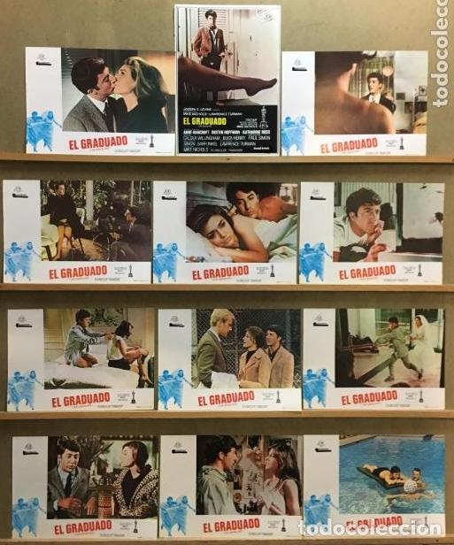 Cine: SCDO 1112 EL GRADUADO DUSTIN HOFFMAN SET COMPLETO 12 FOTOCROMOS ORIGINAL ESPA&Ntilde;OL R-80