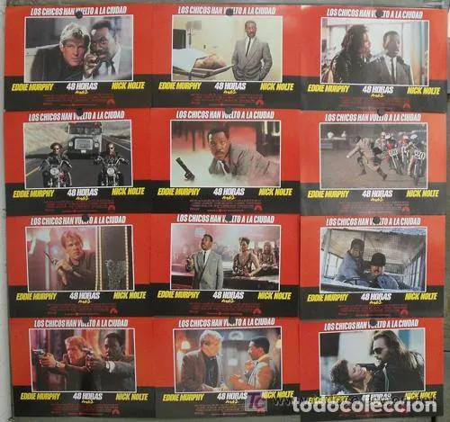 Kino: SCDO 1134 48 HORAS MAS EDDIE MURPHY NICK NOLTE SET COMPLETO 12 FOTOCROMOS ORIGINAL ESTRENO