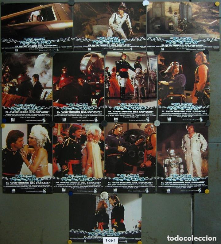 Kino: SCDO 1136 BUCK ROGERS EL AVENTURERO DEL ESPACIO SERIE TV SET SCIFI COMPLETO 12 FOTOCROMOS ORG ESTREN