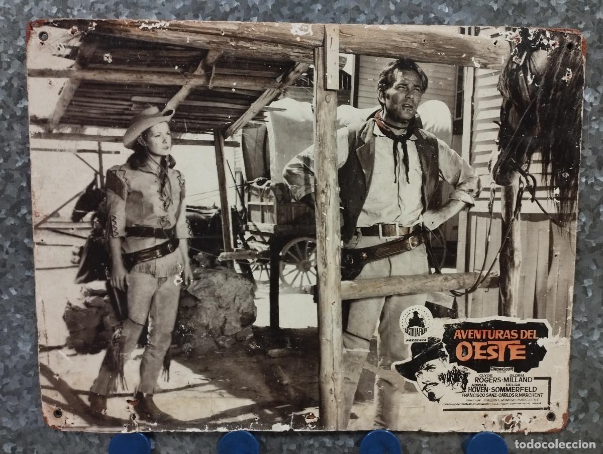 Cinema: AVENTURAS DEL OESTE. CLYDE ROGERS, GLORIA MILLAND, ADRIAN HOVEN. FOTOCROMO DE CARTON