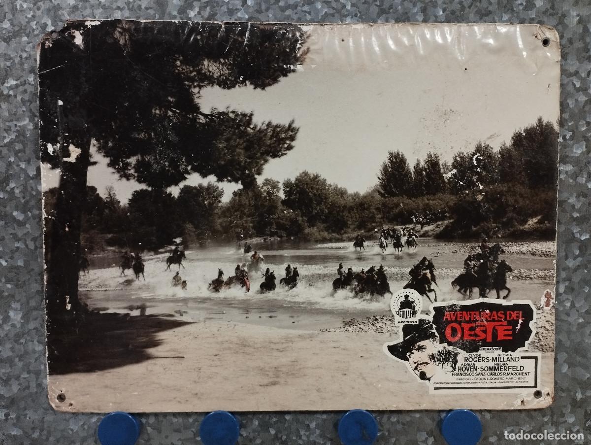 Cinema: AVENTURAS DEL OESTE. CLYDE ROGERS, GLORIA MILLAND, ADRIAN HOVEN. FOTOCROMO DE CARTON