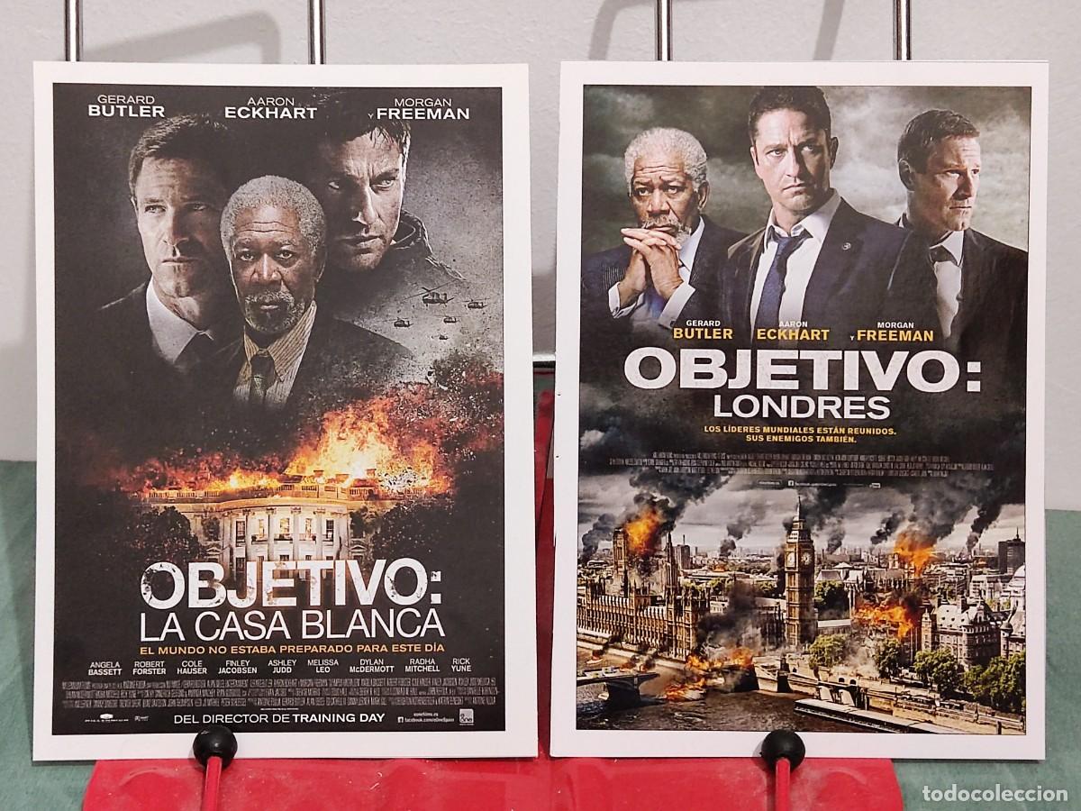 Cinema: Objetivo La casa blanca y Objetivo Londres . 2 Fichas revista Accion cine
