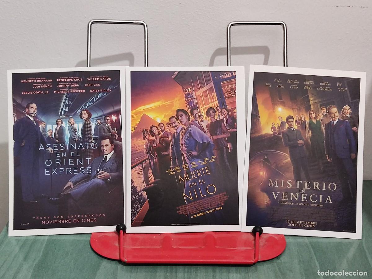 Kino: Poirot - Asesinato en el Orient express, Muerte Nilo, Misterio Venecia. 3 Fichas revista Accion cine