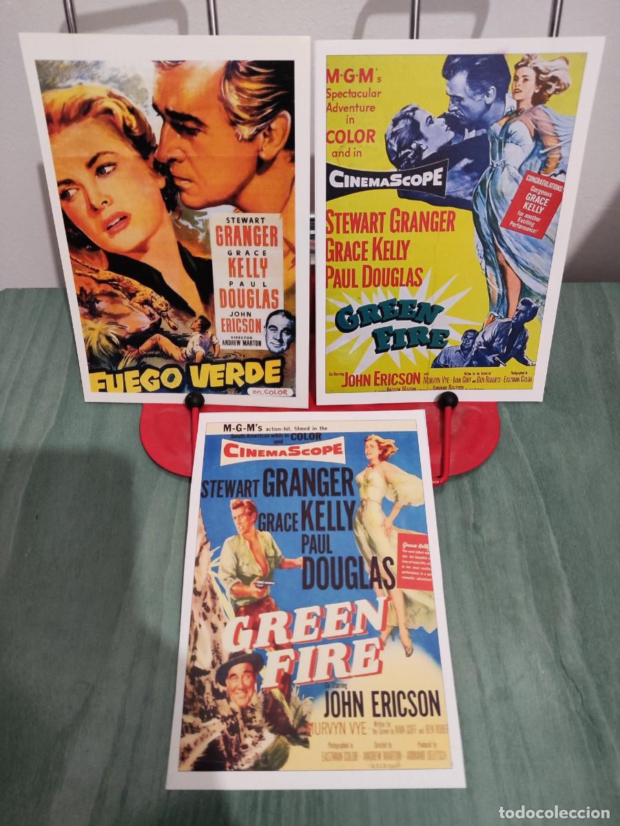 Cinema: Fuego verde (Green fire) . 3 Fichas revista Accion cine
