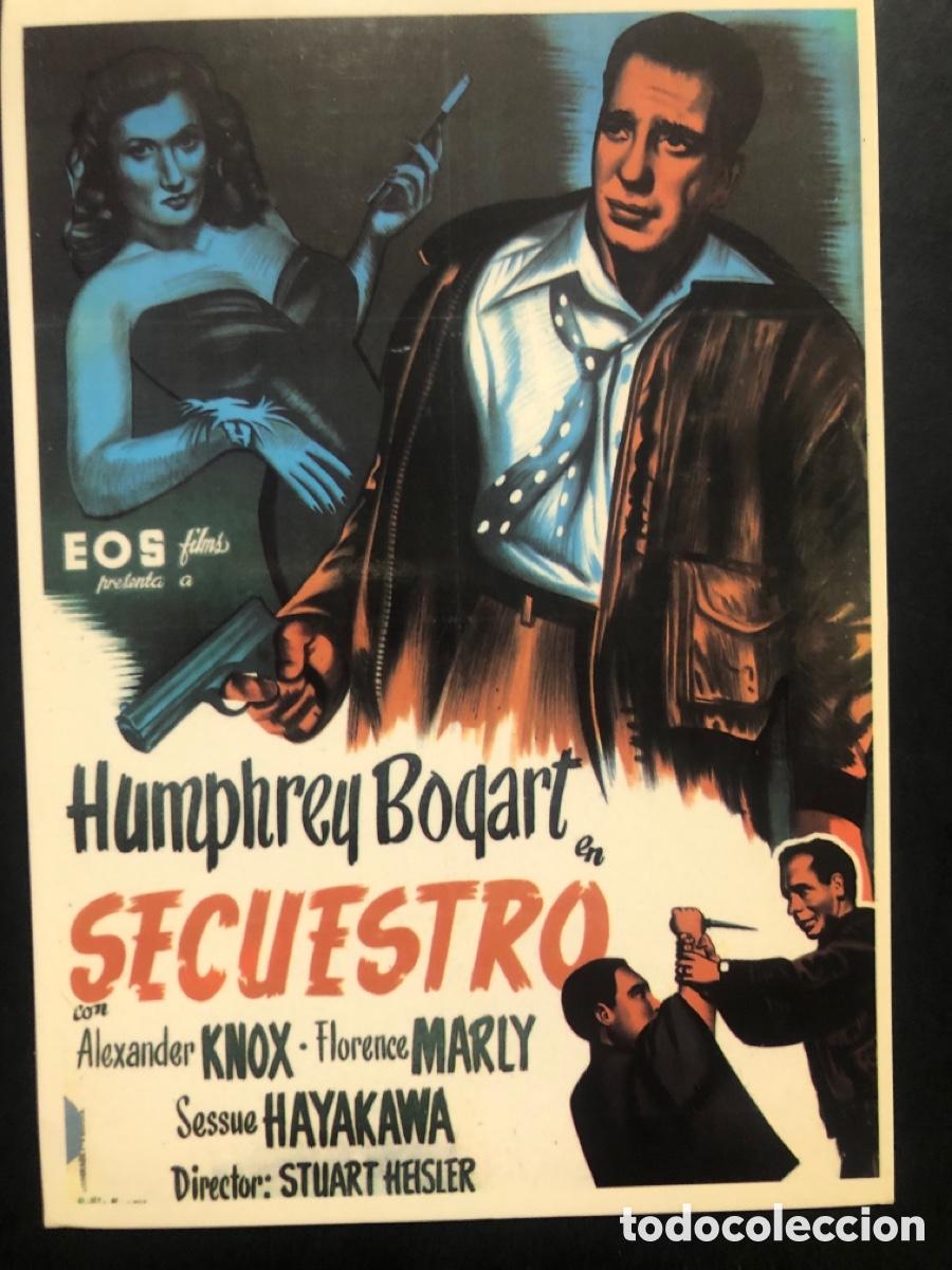Cine: Tarjeta postal humphrey Bogart secuestro