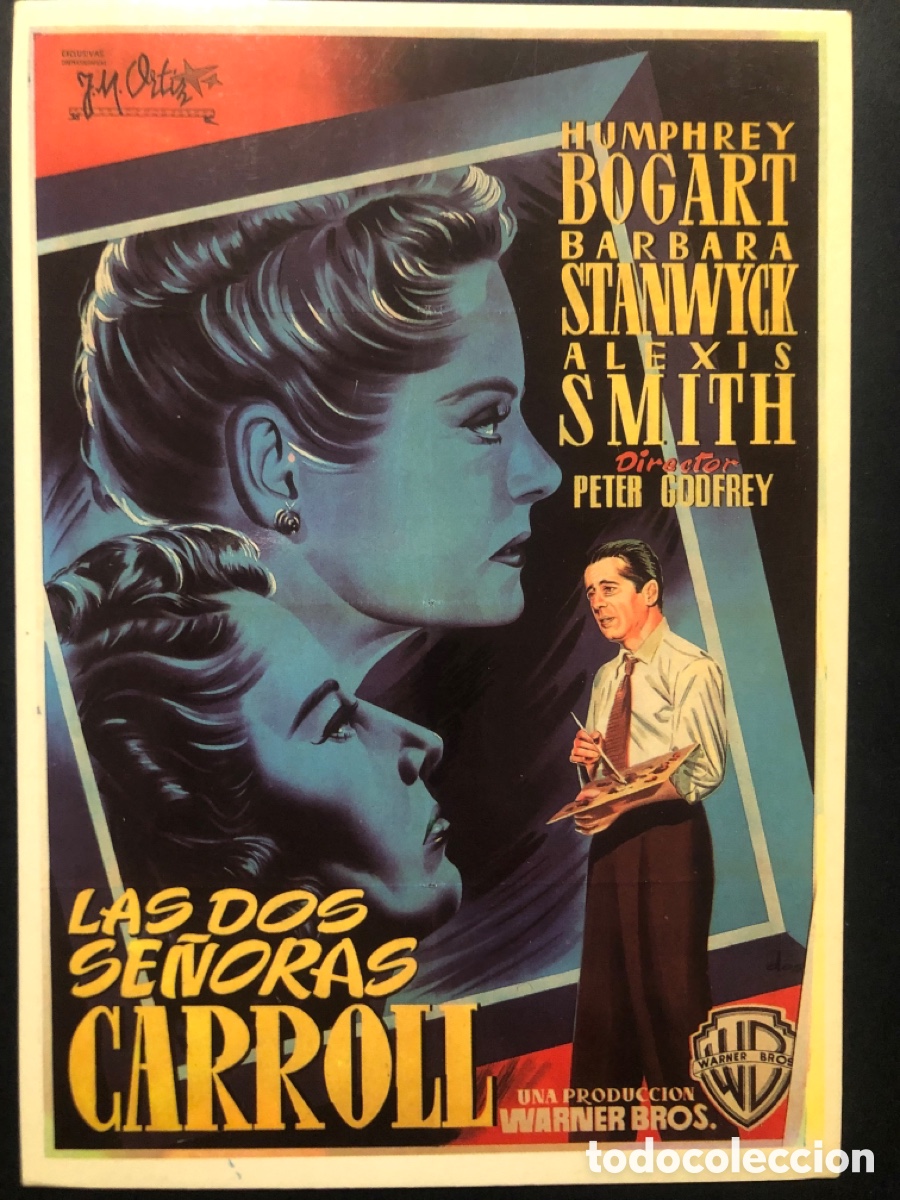 Cine: Tarjeta postal humphrey Bogart barbara stanwyck las dos se&ntilde;oras carroll
