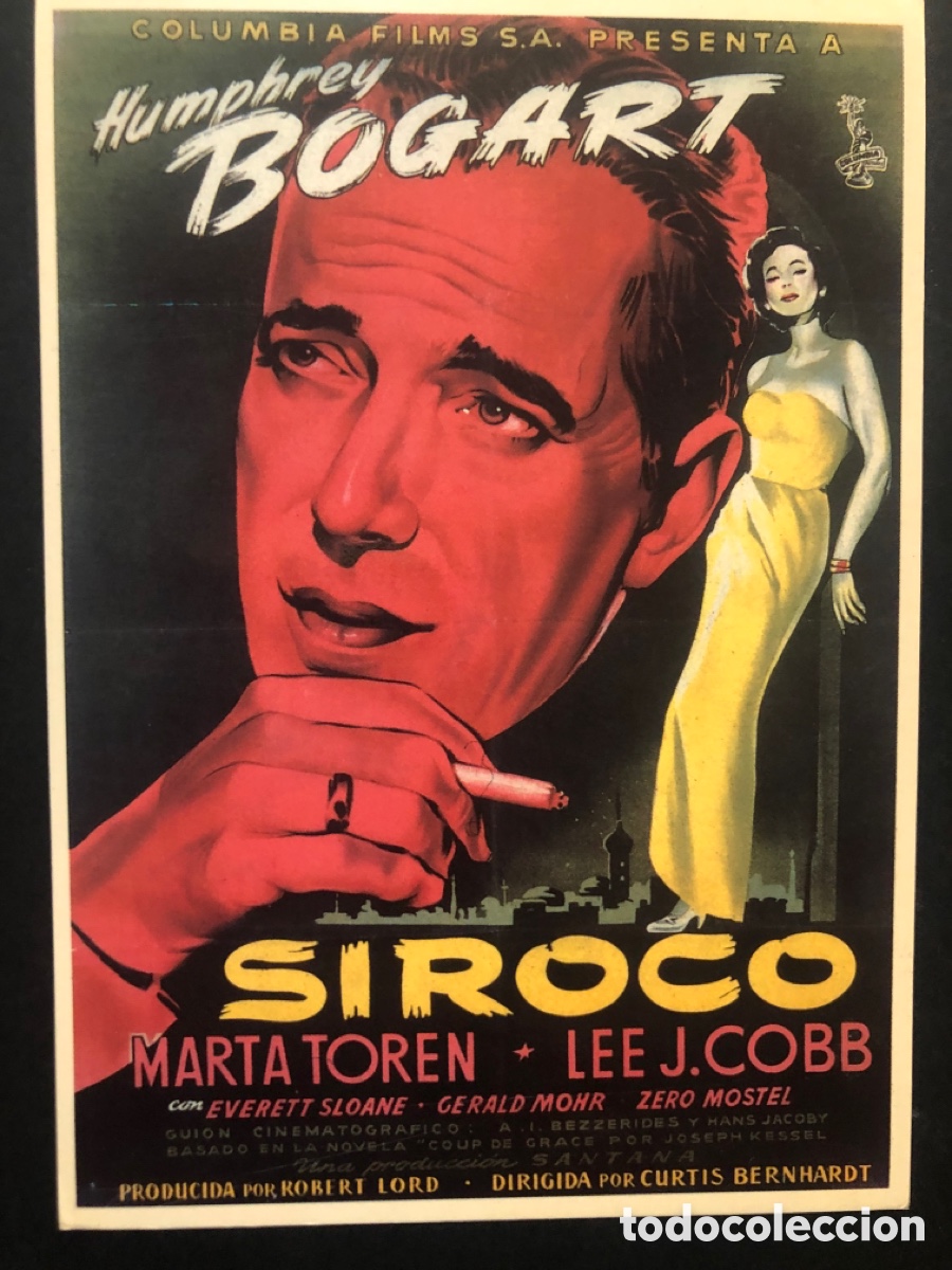 Cine: Tarjeta postal humphrey Bogart siroco
