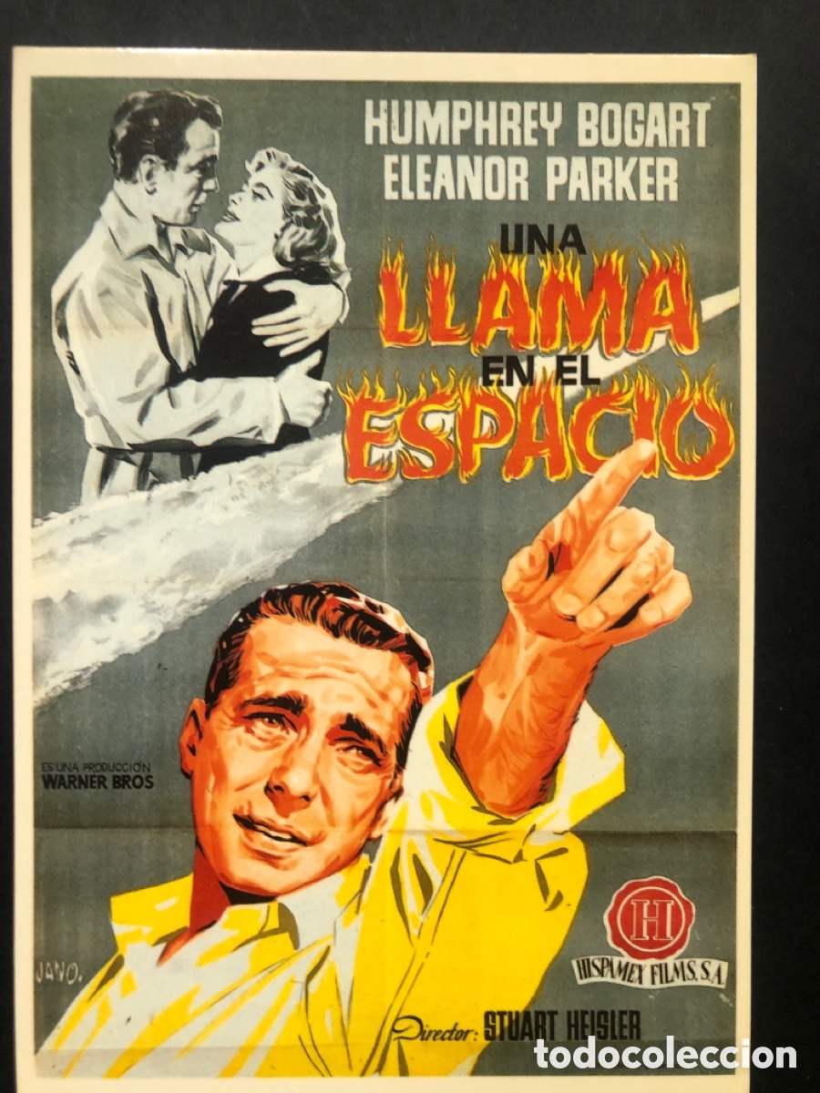 Cine: Tarjeta postal humphrey Bogart una llama en el espacio