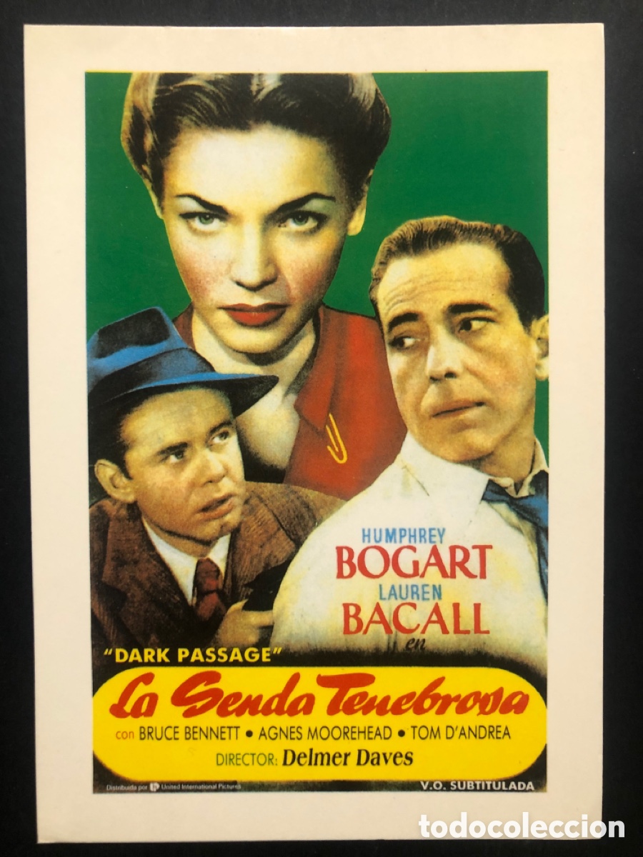 Cine: Tarjeta postal humphrey Bogart lauren bacall la senda tenebrosa