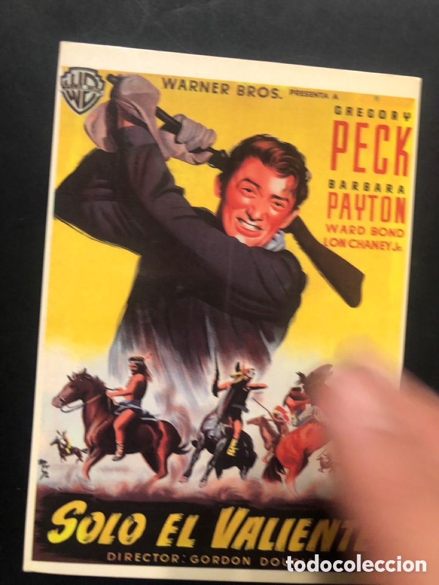 Cine: Tarjeta postal gregory peck solo el valiente