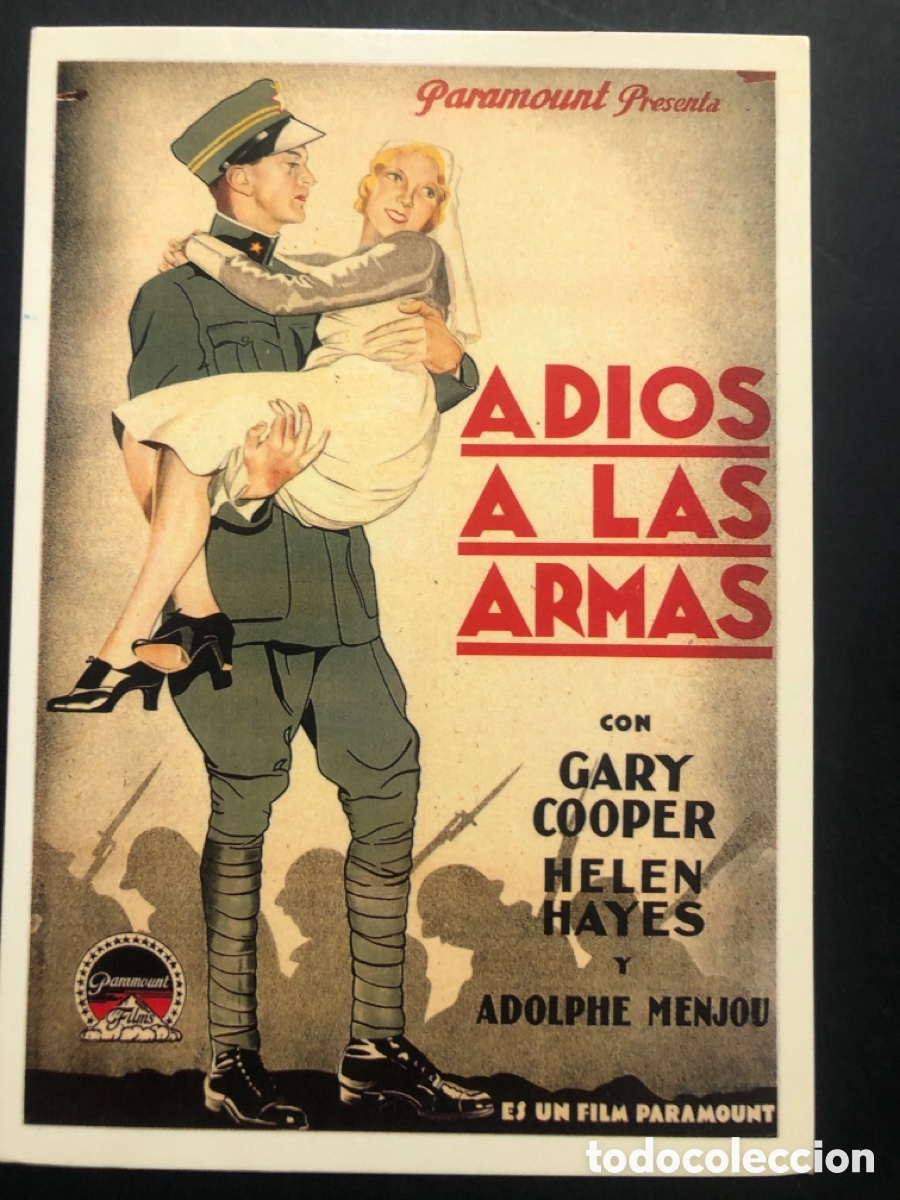 Cine: Tarjeta postal Gary Cooper adi&oacute;s a las armas