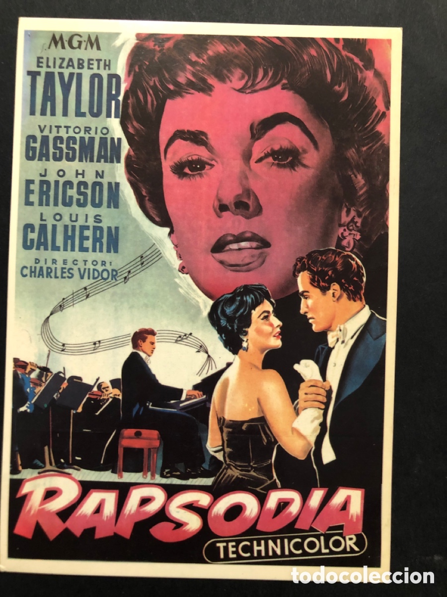 Cine: Tarjeta postal rapsodia elizabeth taylor