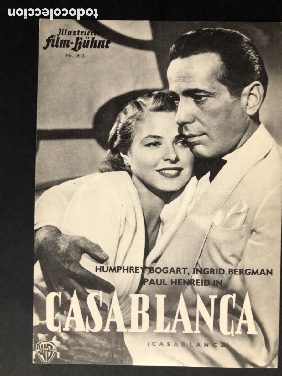 Cine: Tarjeta postal casablanca humphrey Bogart ingrid bergman