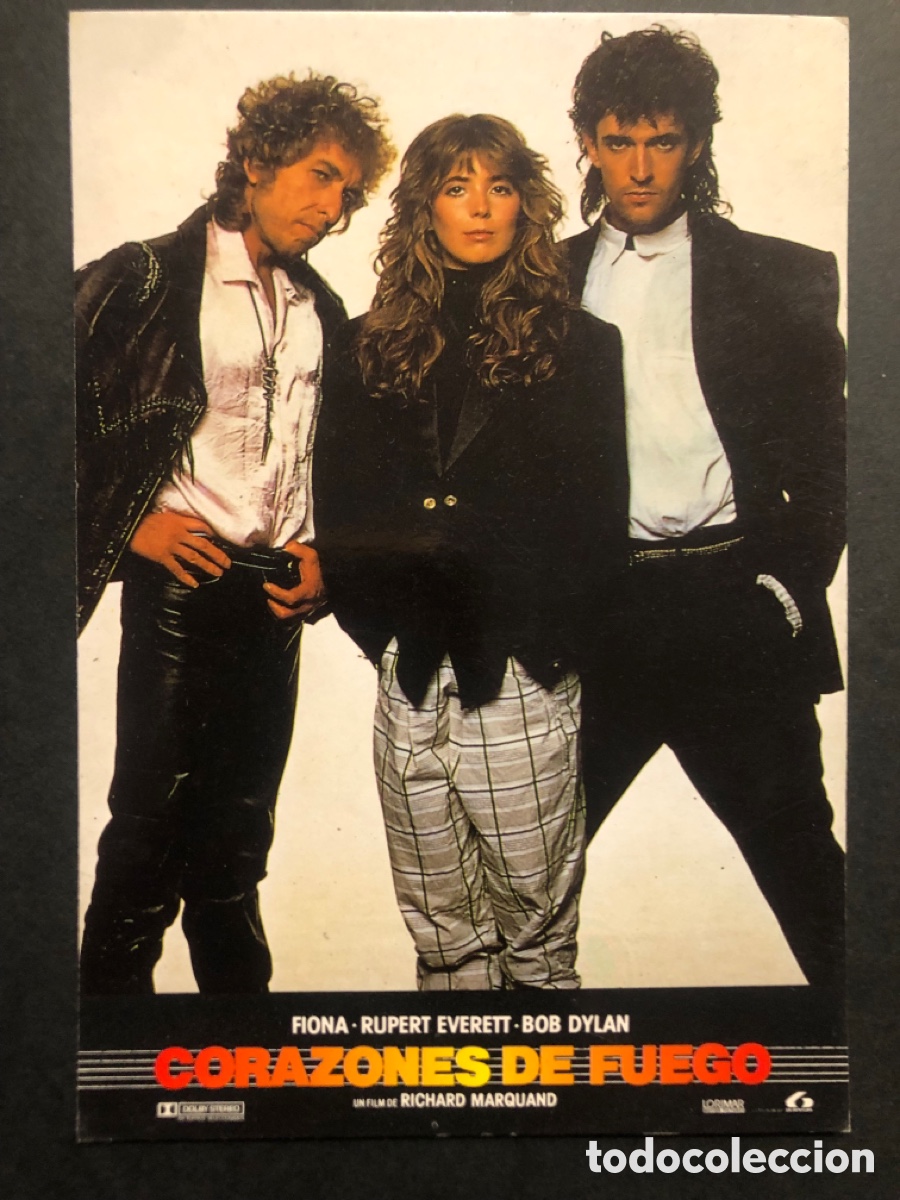 Cine: Tarjeta postal lauren films corazones de fuego bob dylan