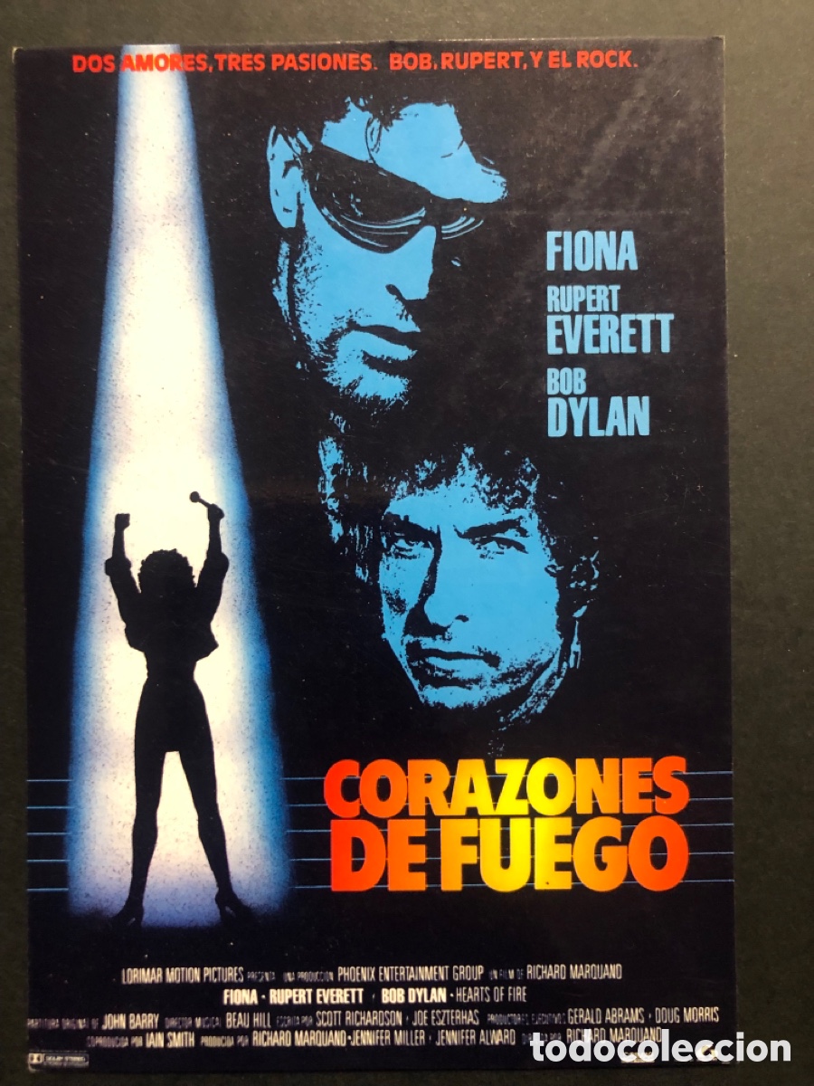 Cine: Tarjeta postal lauren films corazones de fuego bob Dylan