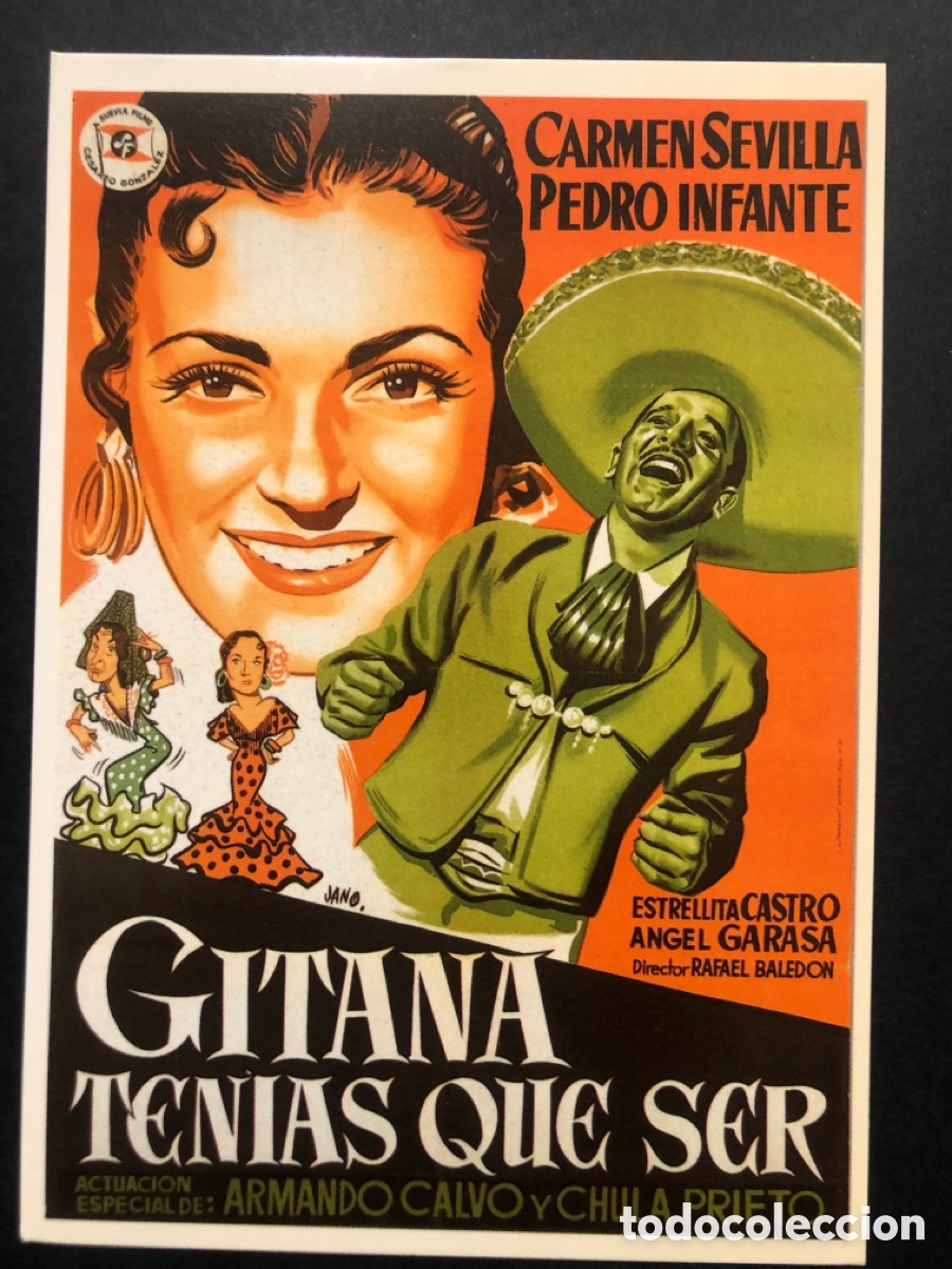 Cine: Tarjeta postal gitana tenias que ser carmen sevilla