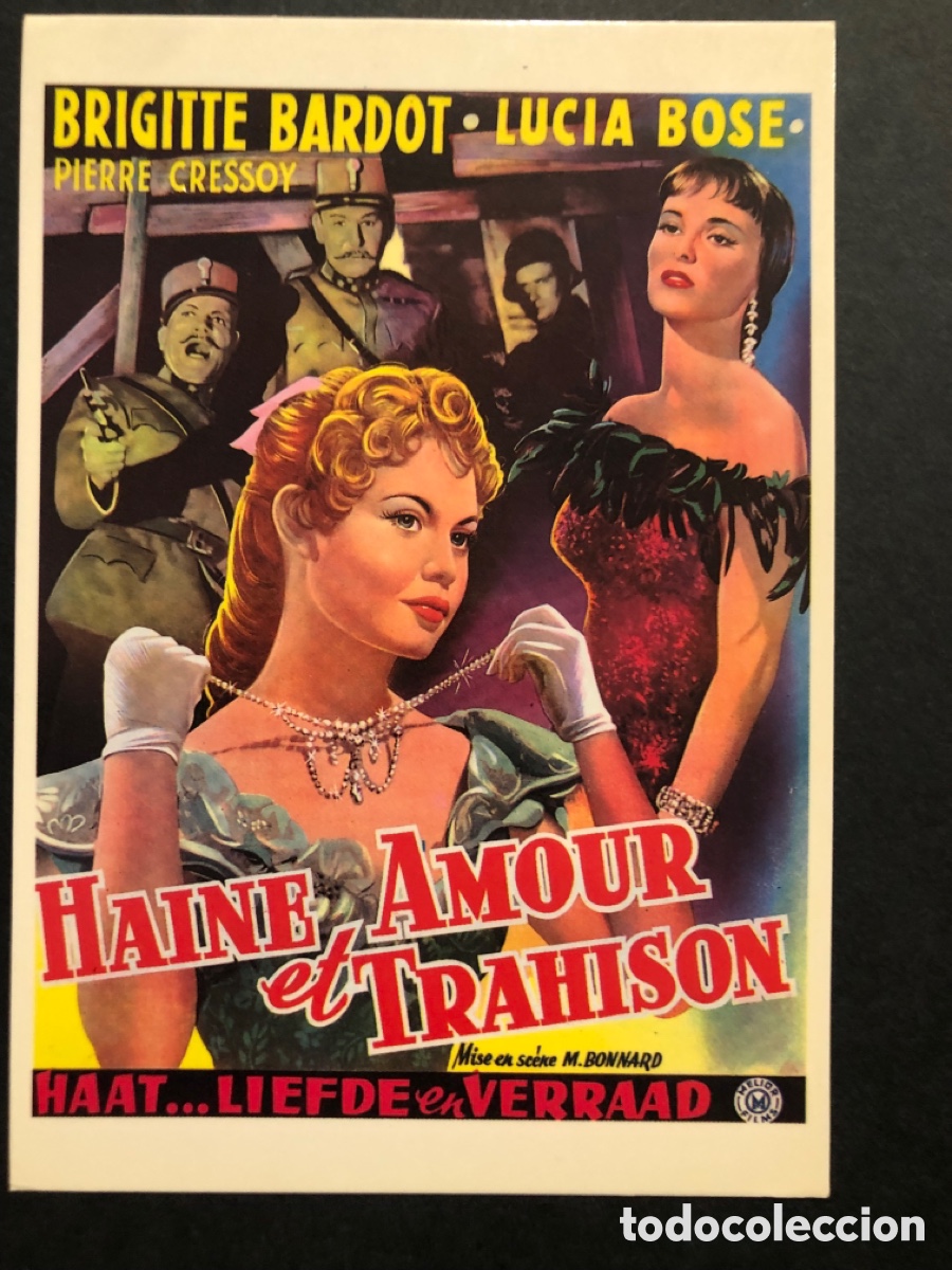 Cine: Tarjeta postal traicionada Brigitte Bardot lucia bose