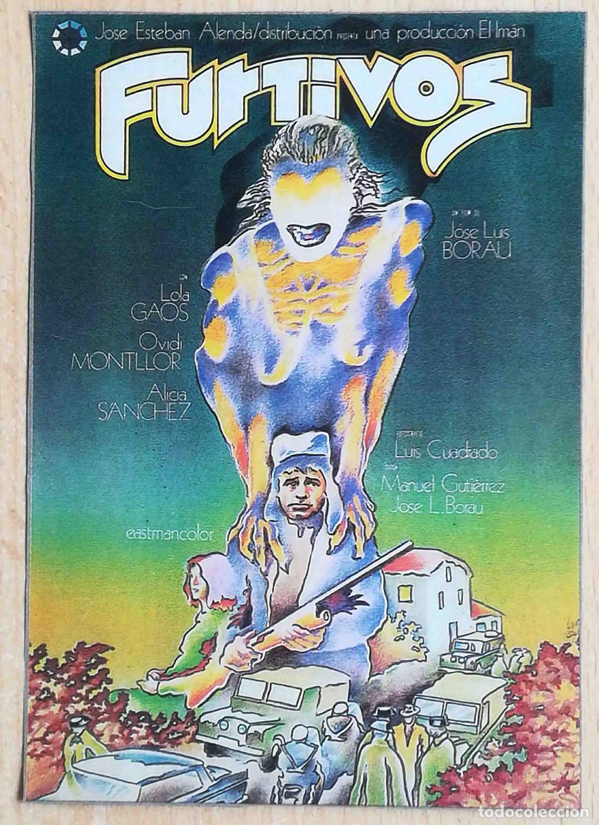 Cine: Furtivos. Jos&eacute; Luis Borau, 1975 (Lola Gaos, Ovidi Montllor, Alicia S&aacute;nchez) Programa de mano revista