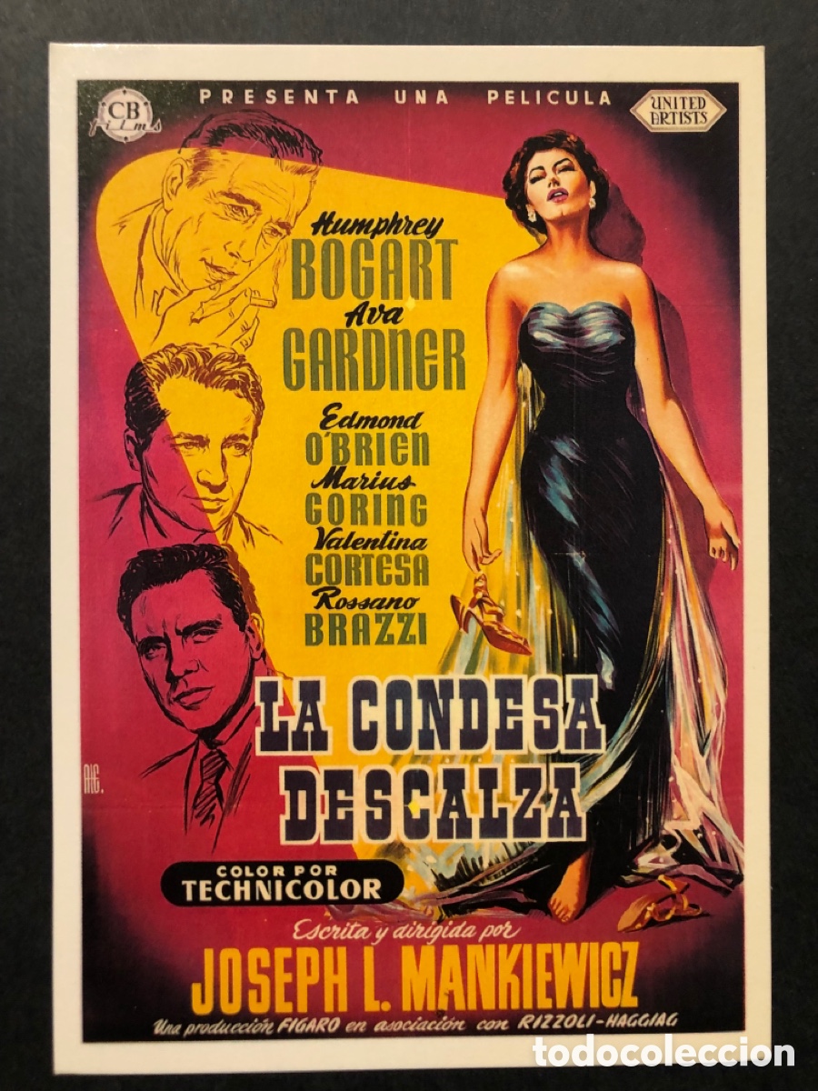 Cine: Tarjeta postal la condesa descalza ava gardner humphrey Bogart