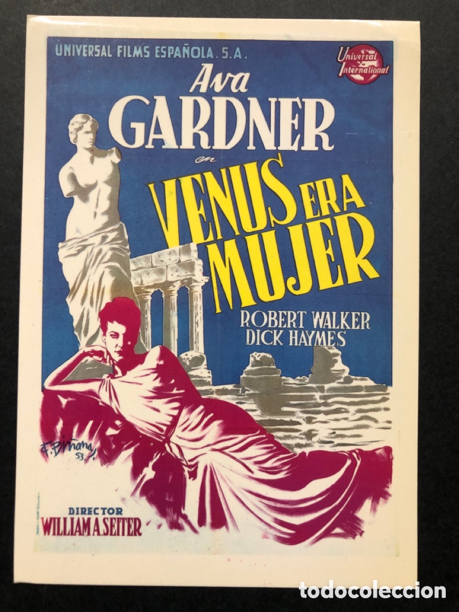 Cine: Tarjeta postal Venus era mujer Ava gardner