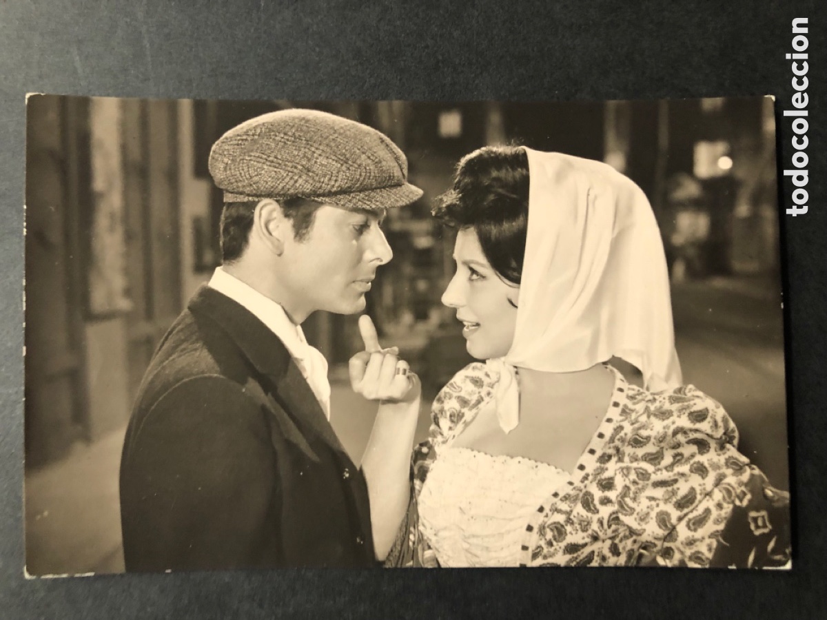 Cine: Antigua tarjeta postal concha Velasco vicente parra A