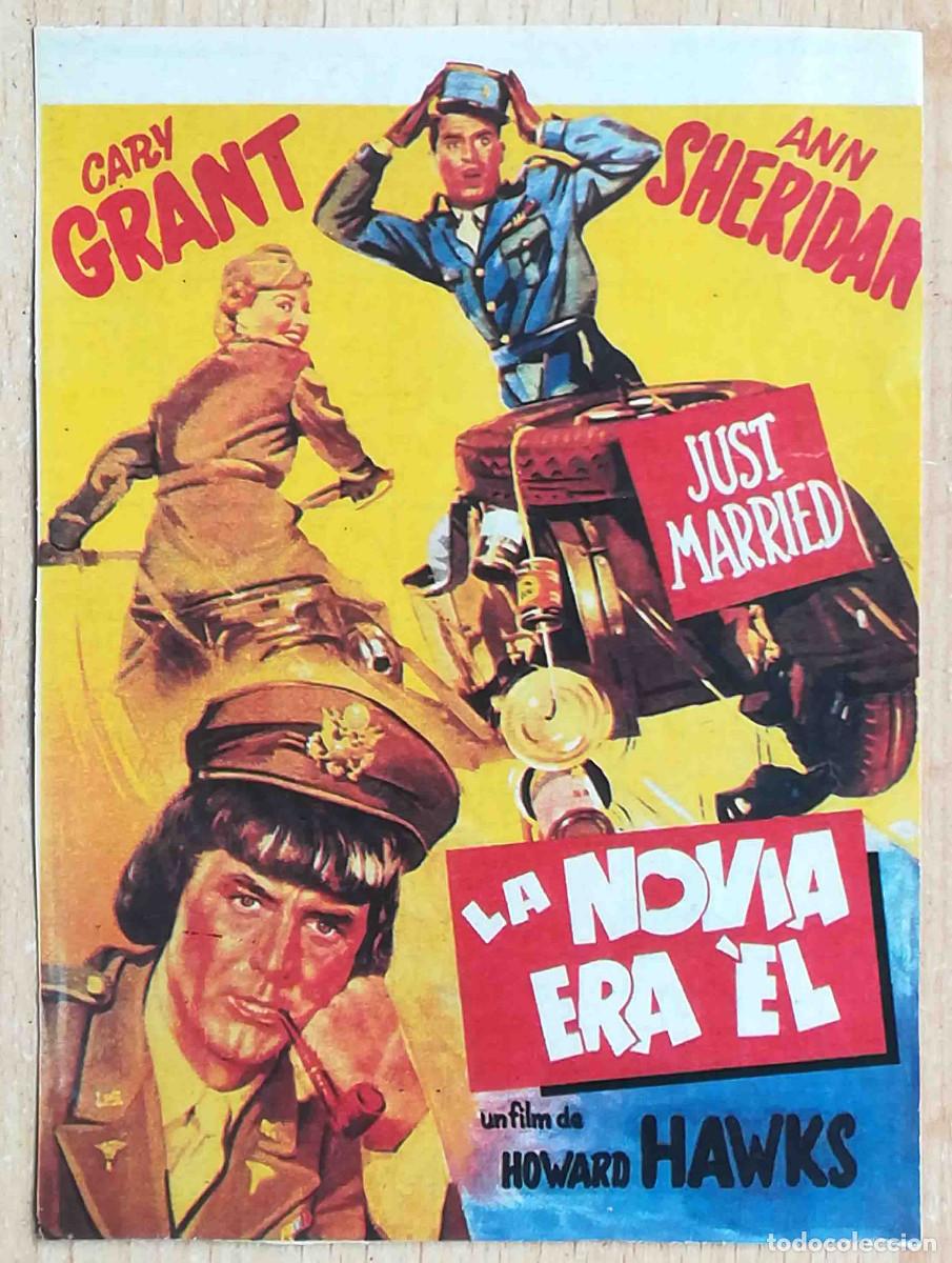 Cine: La novia era &eacute;l. Howard Hawks 1949 (Cary Grant, Ann Sheridan, Randy Stuart) Programa de mano revista