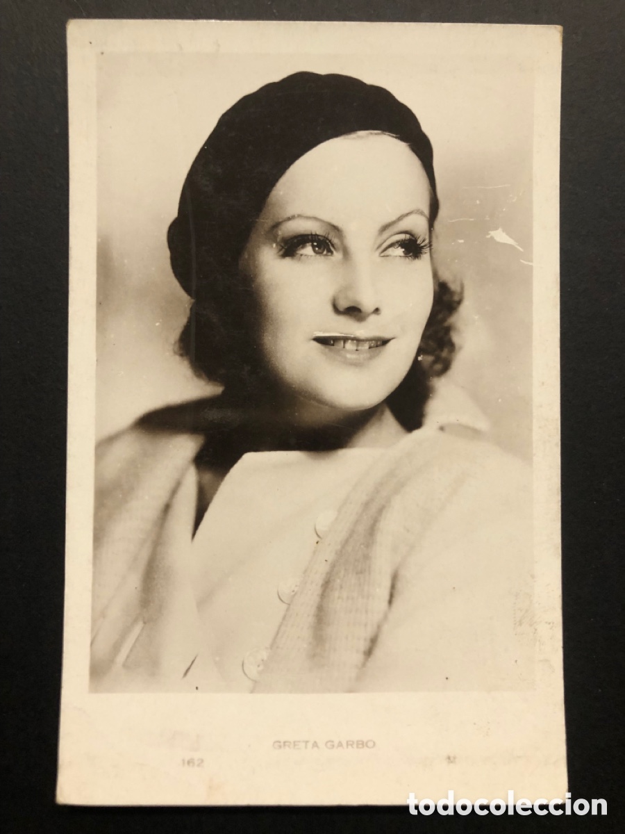 Cine: Antigua tarjeta postal Greta garbo A